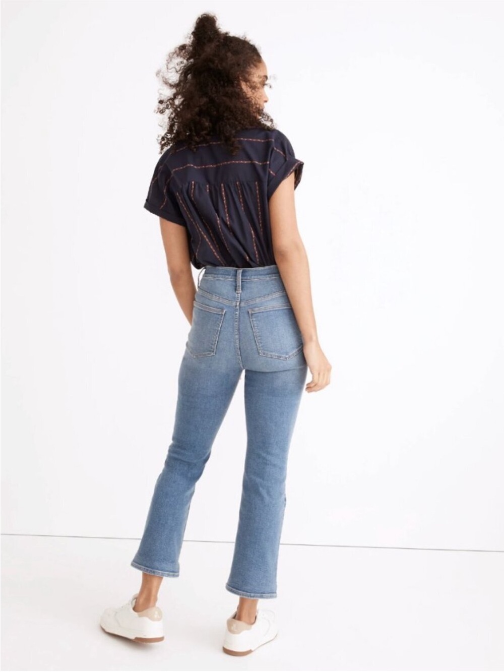 Madewell Cali Demi Boot Jeans in Dorrance Wash TENCEL Denim Edition NWT - Picture 3 of 14